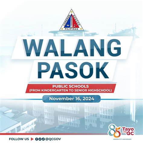 quezon city walang pasok